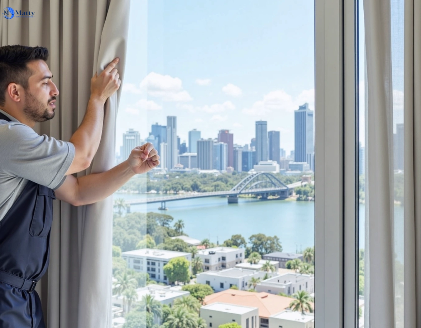 Professional curtain steam cleaning service campbelltown-nsw QLD by Matty Curtain Cleaning