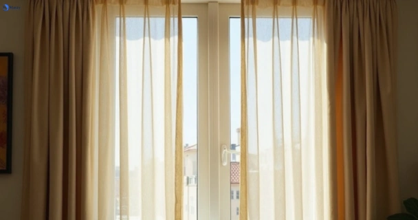Dull dusty drapes in campbelltown-nsw before professional cleaning